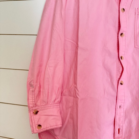 NWOT FREE PEOPLE We The Free Freddie Shirt Button Down Fairy Tale Pink XS/S - Picture 7 of 16